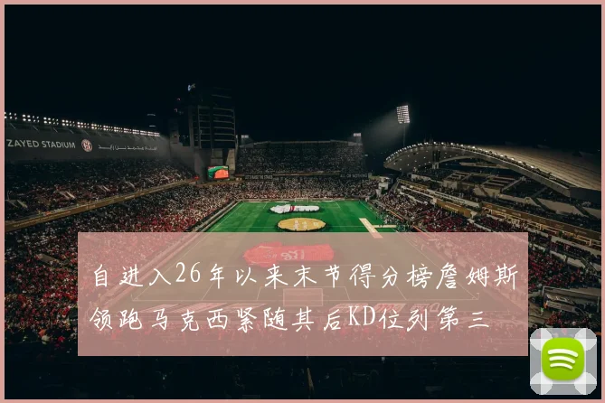 自进入26年以来末节得分榜詹姆斯领跑马克西紧随其后KD位列第三